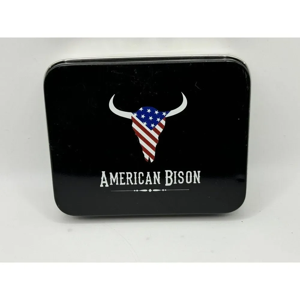 AMERICAN BISON GENUINE LEATHER BLACK AND BROWN MEN'S WALLET FAST SHIPPING